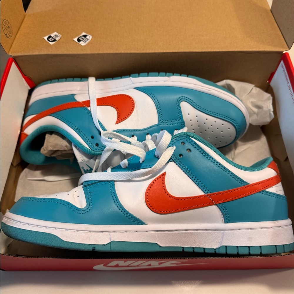 Nike Kids' Teal and Orange Sneakers